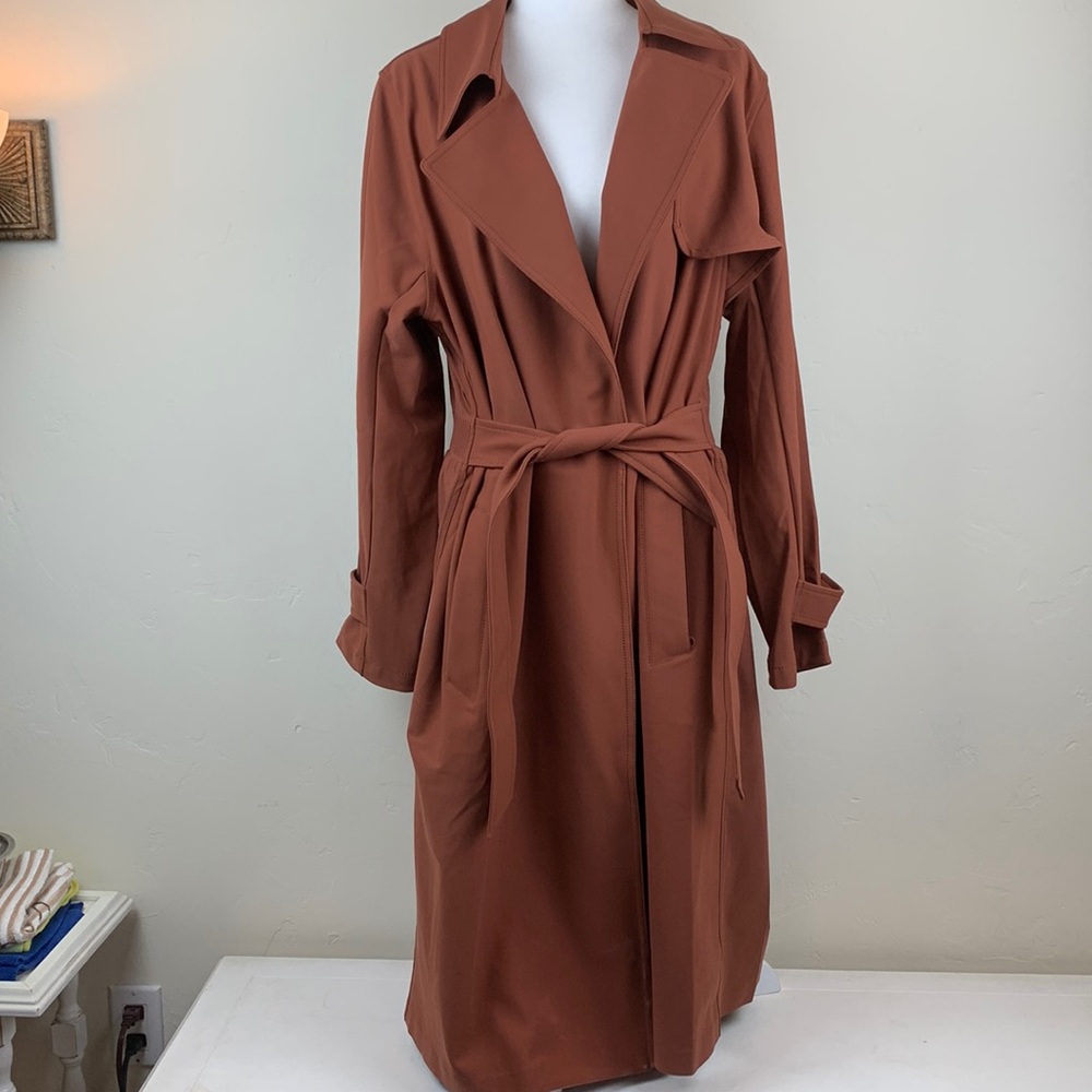 ATHLETA Stellar Trench coat - Ancient Mahogany, tall